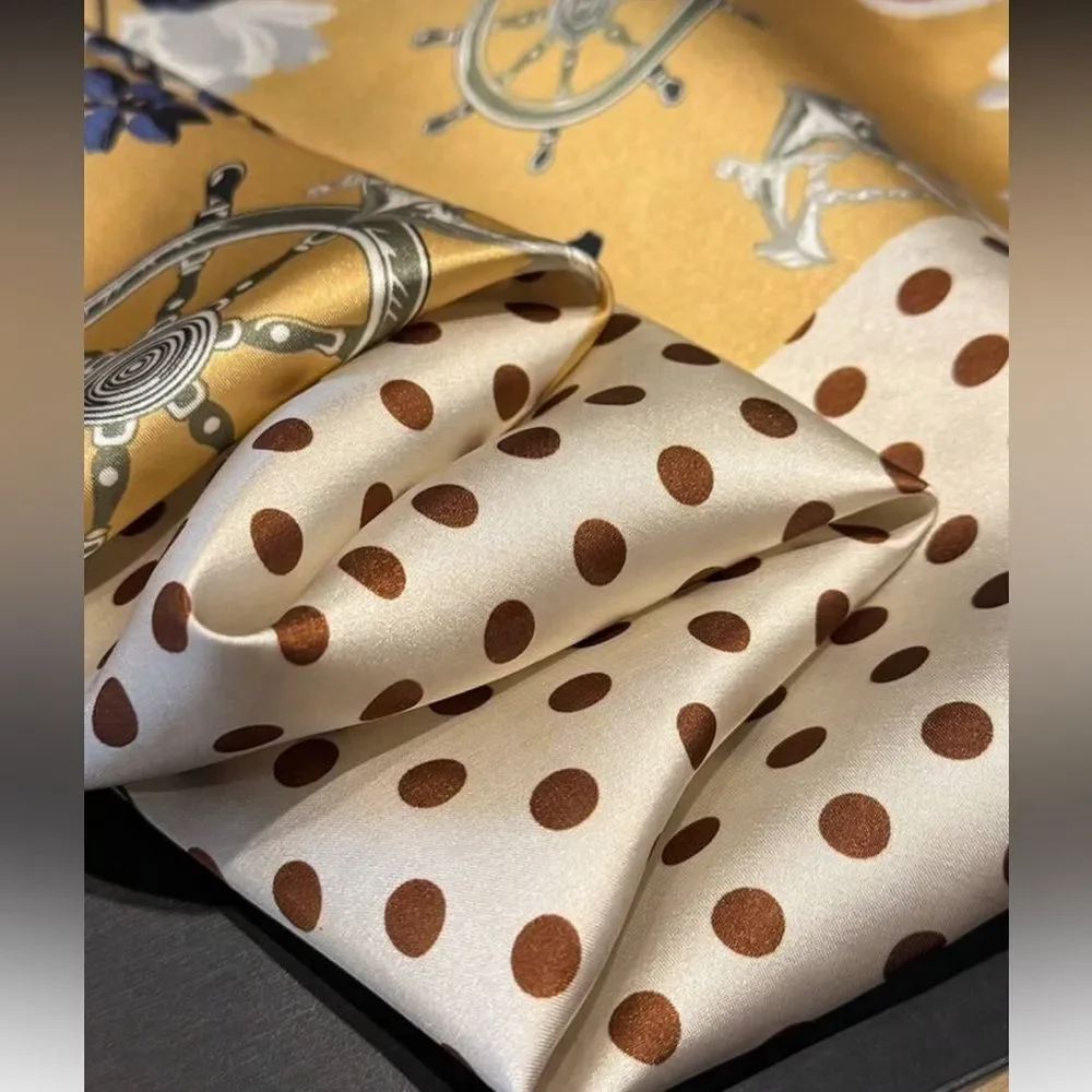 Floral and Polka Dot Scarf S103